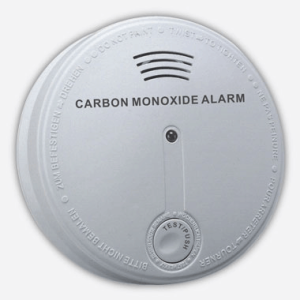 White and round carbon monoxide detector