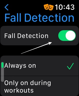 Fall Detection Activation on Apple Watch