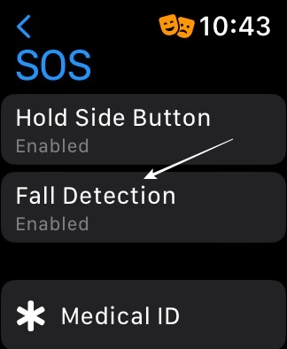 Apple Watch Fall Detection in SOS