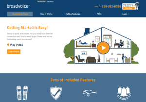 The residential offer on BroadVoice's main page