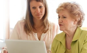 Elderly and daughter Care Innovations customers