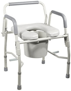Drop Arm Bedside Commode by Healthline