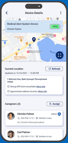 Medical Alert Connect Location History
