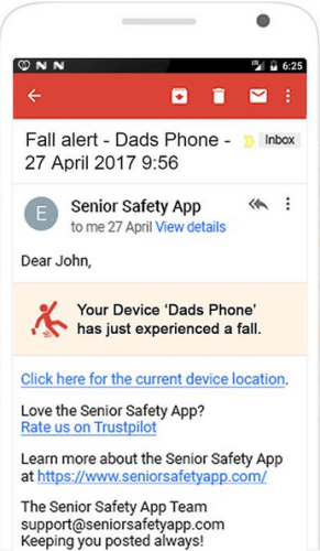 Senior Safety Email Notification