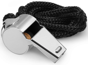 Stainless steel safety whistle